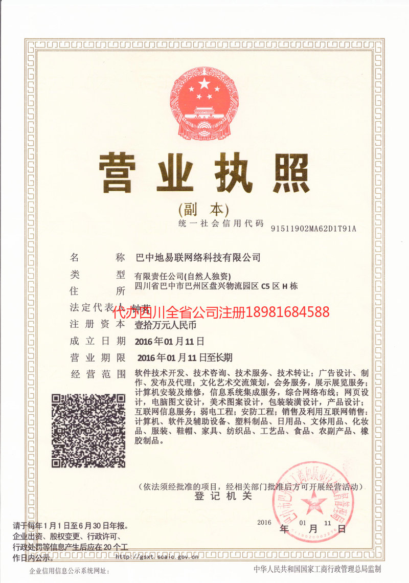 西充西充地易联网络科技有限公司